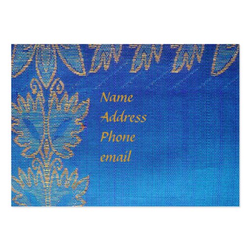 Business Card on Sari Cloth (back side)