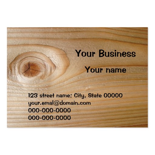 Business Card on Unfinished Wood (front side)