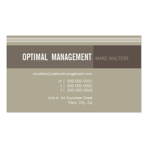 BUSINESS CARD :: optimal designer 4 (front side)