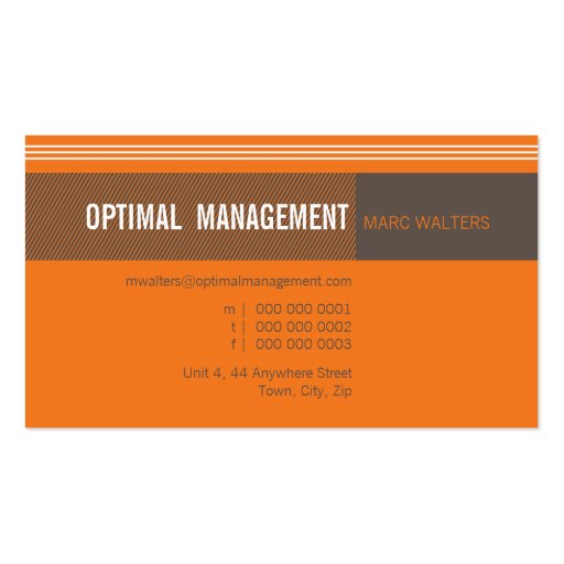 BUSINESS CARD :: optimal designer 7 (front side)