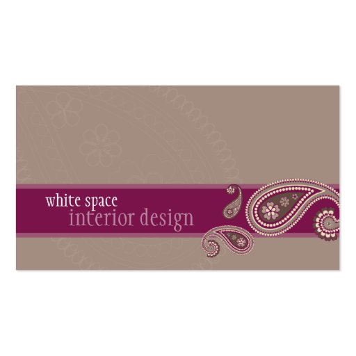 BUSINESS CARD :: paisley 3 (front side)