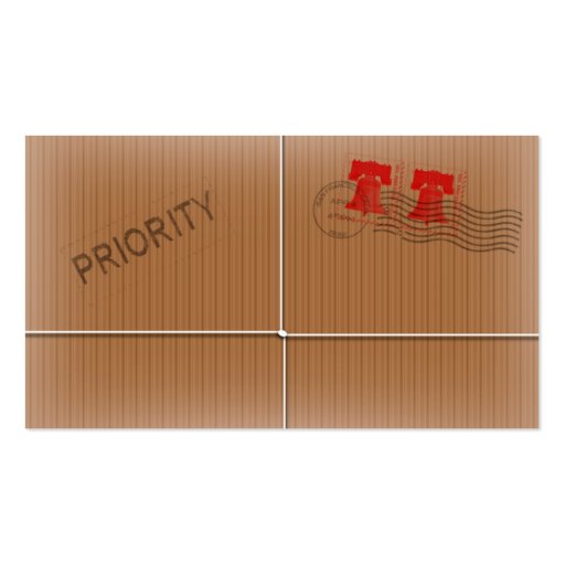 business card parcel post style (back side)