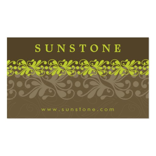BUSINESS CARD :: patterned sunstone 1 (front side)