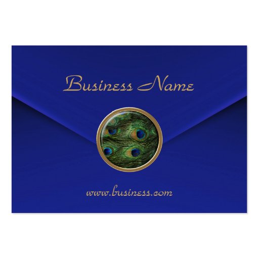Business Card Peacock Eye Jewel Rich Blue Velvet