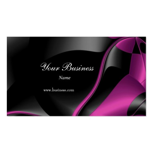 Business Card Pink Abstract Black