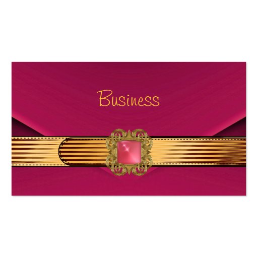 Business Card Pink Velvet Gold Clutch Purse (front side)