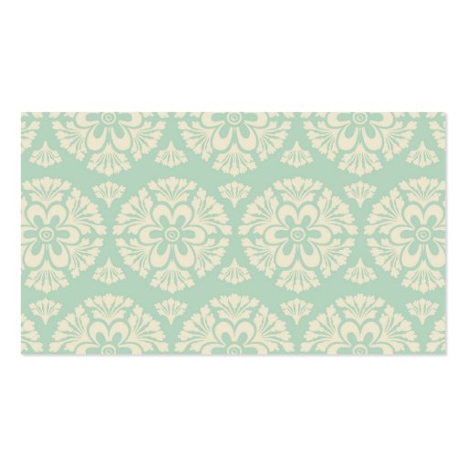 BUSINESS CARD plain patterned panel mint cream (back side)