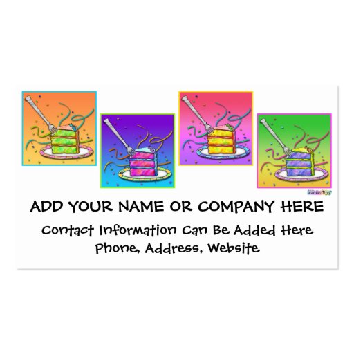 Business Card - Pop Art Cake (front side)