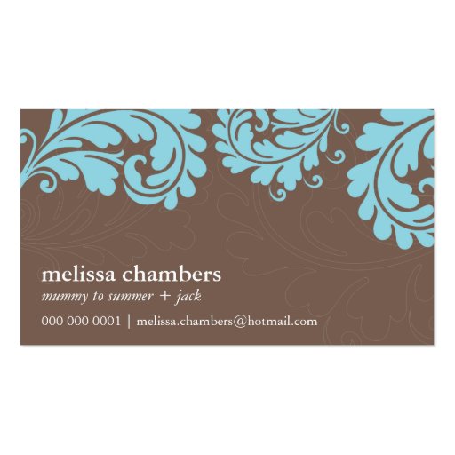 BUSINESS CARD pretty bold flourish (front side)