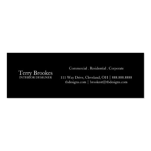 Business Card | Profile II |blk (front side)