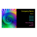 Business Card - Psychedelic Fractal blue turquoise business cards