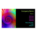 Business Card Psychedelic Fractal pink red purple business cards