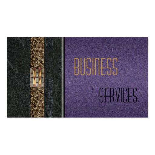 Business Card Purple Black Stone (front side)
