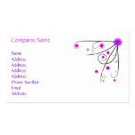 Business Card - Purple & Pink Flower Swirl business cards