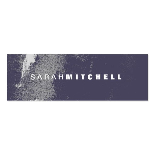 Business Card - Purple & White Grunge Monogram