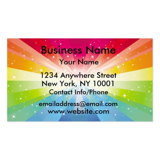 Business Card rainbow Explosion
