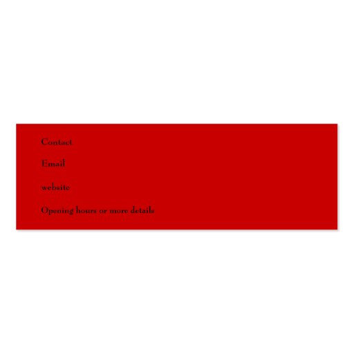 Business Card Red Black Abstract (back side)