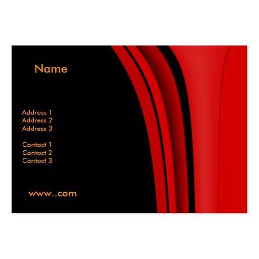 Business Card Red Modern Black Business Card Templates (front side)