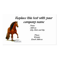 Business Card, Red Peruvian Paso