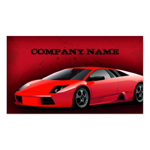 Business Card Red Sports Car (front side)