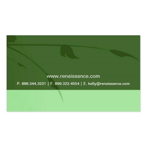 Business Card - Renaissance (back side)