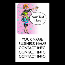 Business Card - Retro Martini Diva business cards