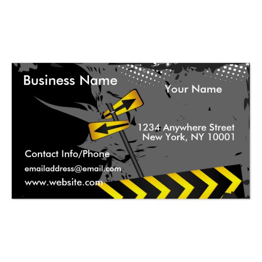 Business Card Road Signs 2 (front side)