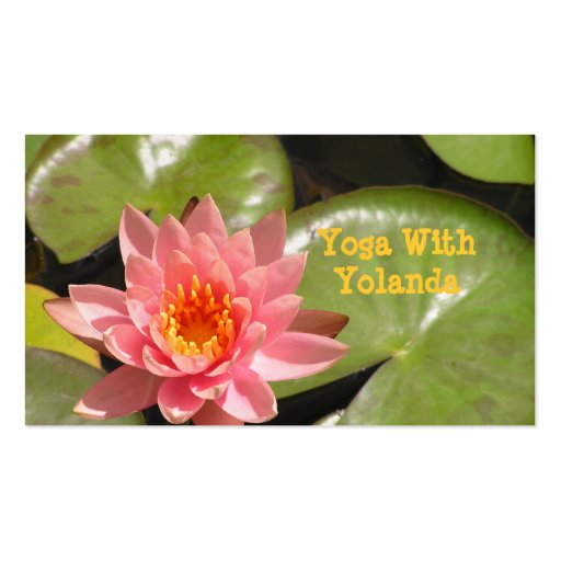 Business Card, " Salmon-Pink Lotus Blossom" (front side)
