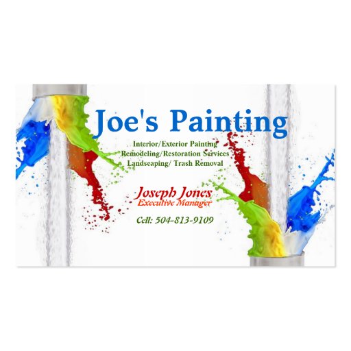 Business Card-Sample (Painting Series Revised) (front side)