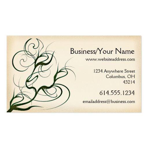 Business Card :: Scary Swirling Tree Branches (front side)