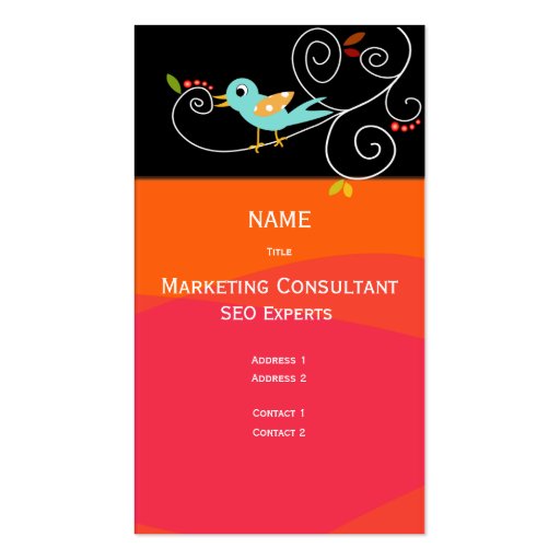Business Card SEO Marketing Consultant (front side)