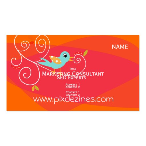 Business Card SEO Marketing Consultant (back side)