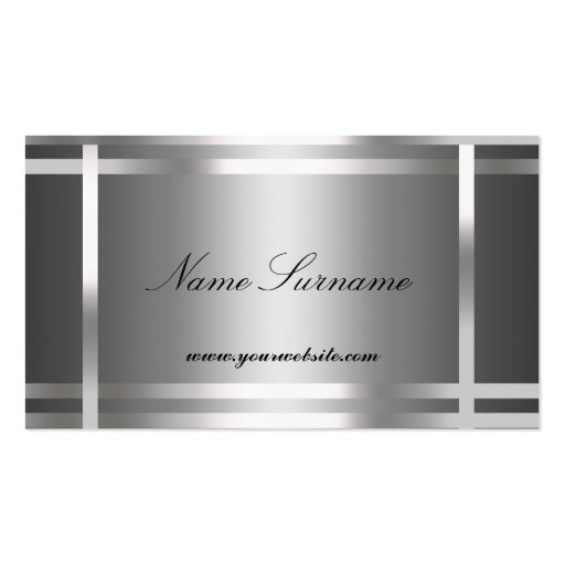 Business Card  Silver Abstract (front side)