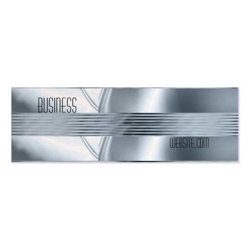 Business Card Silver Blue Art Deco (front side)