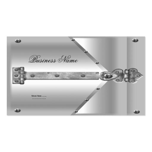 Business Card Silver Metal Lock Hinge (front side)