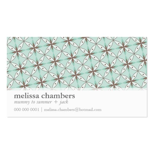 BUSINESS CARD simple funky pattern (front side)