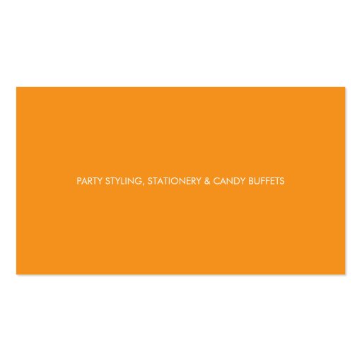 BUSINESS CARD :: stylish confetti navy aqua orange (back side)