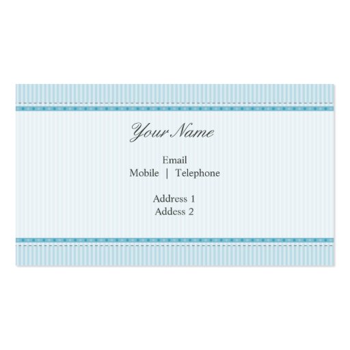 BUSINESS CARD stylish divine vintage blue grey (back side)