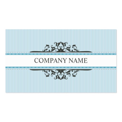 BUSINESS CARD stylish divine vintage blue grey (front side)