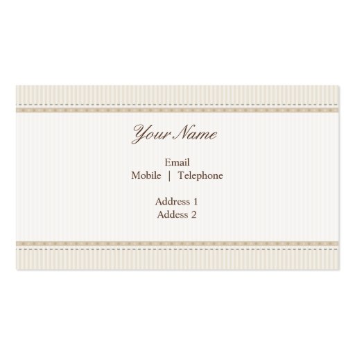 BUSINESS CARD stylish divine vintage gold brown (back side)