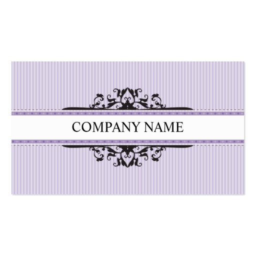 BUSINESS CARD stylish divine vintage purple black (front side)