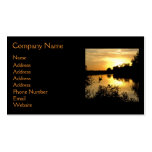 Business Card - Sunset Swan Lake orange yellow business cards