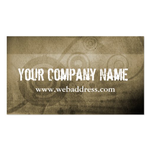 Business Card: Tan Grunge (front side)