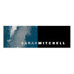 Business Card - Teal & Black Grunge Monogram