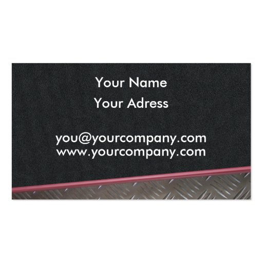 business card template (back side)