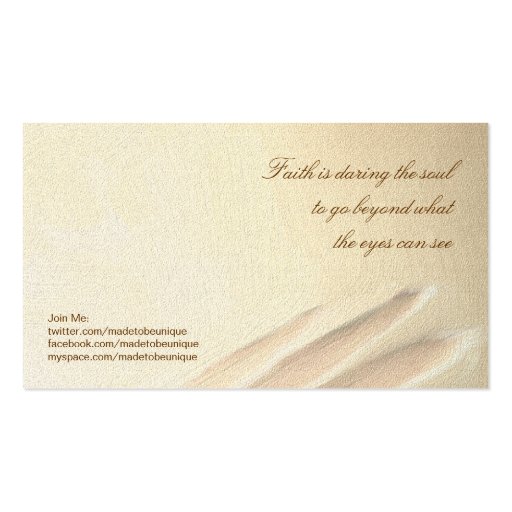 Business Card Template - Beautiful Angel Painting (back side)