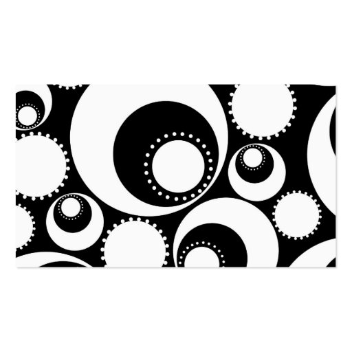 Business Card Template **Bold B&W Circles (back side)