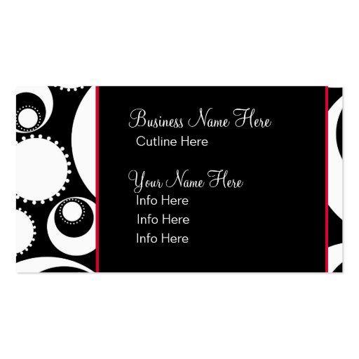 Business Card Template **Bold B&W Circles