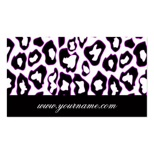 Business Card Template **Bold Leopard Print (back side)