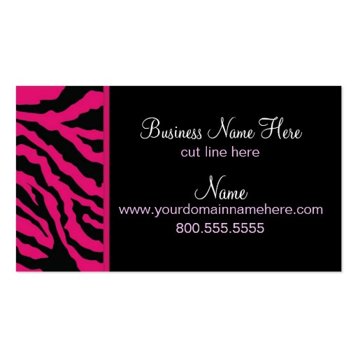 Business Card Template **Bold Pink (front side)